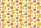Colored flowered background design for wallpaper