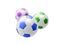 Colored football balls