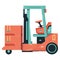 Colored forklifts vector