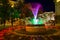 Colored fountain in Sofia, Bulgaria