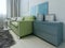 Colored furniture in contemporary lounge