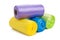 Colored garbage bags roll
