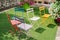 Colored garden chairs