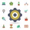 colored gear icon. Detailed set of colored science icons. Premium graphic design. One of the collection icons for websites, web