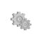 colored gears production icon. Element of production for mobile concept and web apps illustration. Colored icon for website design