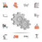 colored gears production icon. Production icons universal set for web and mobile