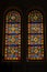 Colored glass, stained window church gothic