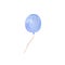 Colored hand drawn blue round  balloon, pattern for any holiday celebration design, party decoration
