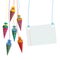 Colored Hanging Candy Cones Checked Banner