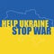 Colored help ukraine stop war template Vector