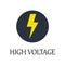 colored high voltage sign icon. Element of web icon for mobile concept and web apps. Detailed colored high voltage sign icon can