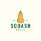 Colored hipster squash logo design