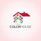 Colored House Home Logo