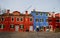 Colored houses in Burano in the municipality of Venice in Italy