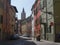 Colored houses in Parma.