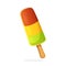 Colored ice cream fruit ice lolly
