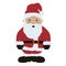 Colored icon baby Santa Claus in red clothes on white background