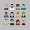 Colored icons people