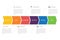 Colored infografics arrow with different colors and options simple plan actions. Business design