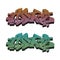 Colored isolated abstract graffiti set 1