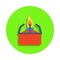 colored laboratory gorilka in green badge icon. Element of science and laboratory for mobile concept and web apps. Detailed labora