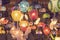 Colored lamps hanging at the Grand Bazaar