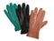 Colored leather gloves