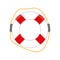 colored lifebuoy icon