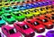 Colored luxury car fleet