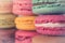 Colored macarons vintage style colors