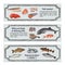 Colored Marine Food Horizontal Banners