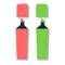 Colored marker highlighters vector