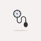 Colored medical tonometer icon on a white background. Blood pressure check