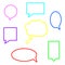 colored message frames. Text message. Chat dialogue bubble text. Vector illustration.