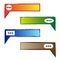 colored messages. Speak tag. Chat message icon. Vector illustration.