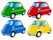 Colored mini cars