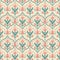 Colored Modern Damask Pattern with plants net