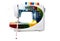 Colored modern sewing machine