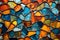 Colored mosaic tile pattern, desktop background. Background for web design.