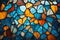 Colored mosaic tile pattern, desktop background. Background for web design.