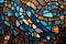 Colored mosaic tile pattern, desktop background. Background for web design.