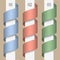 Colored numbered ribbons-banners