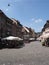 Colored old houses at street in european Stein am Rhein city on main market square in Switzerland - vertical