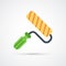 Colored paint roller trendy symbol. Vector illustration