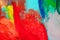 Colored paint strokes. Abstract art background. Detail of a work of art. Contemporary Art. Colorful texture. thick paint