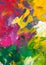 Colored paint strokes. Contemporary Art. Colorful texture. thick paint. Creativity, goua