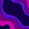 Colored paper waves, abstract, geometric background texture layers of depth in shades of purple, pink, blue. Paper cut style