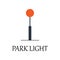 colored park light icon. Element of web icon for mobile concept and web apps. Detailed colored park light icon can be used for web