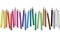 Colored pencil collection random arranged - seamless in both directions - isolated vector illustration craynos on white background