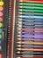 Colored pencils are a stick for drawing art. Arranged in a box More than twelve colors.